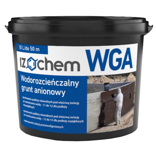 Izochem WGA 10L - Wodorozcieńczalny grunt bitumiczny